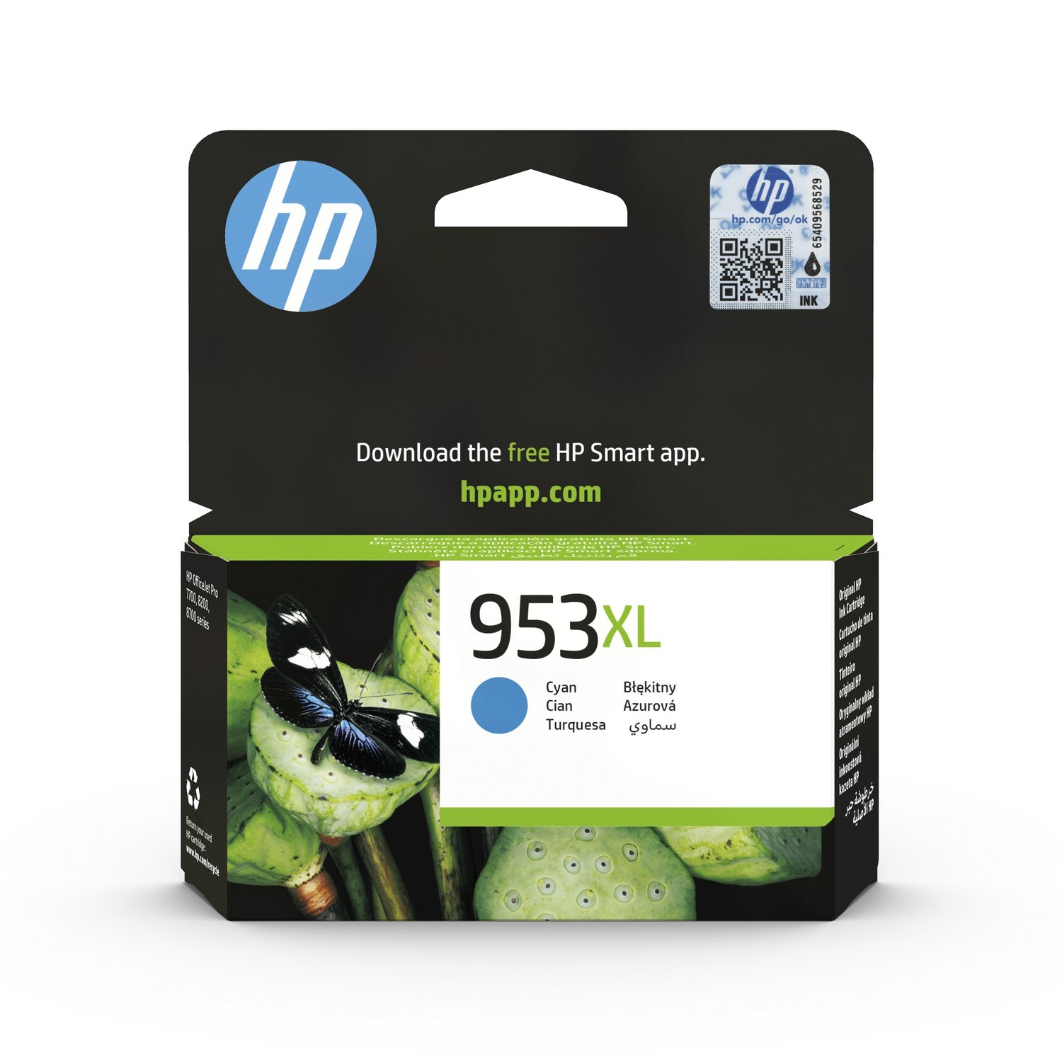 Oryginał HP 953 XL błękitny F6U16AE Instant Ink
