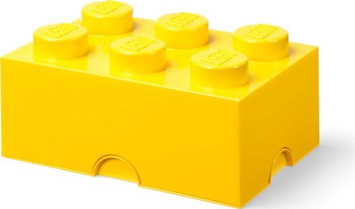 Pudełko na klocki LEGO Brick 6 40000802 żółty