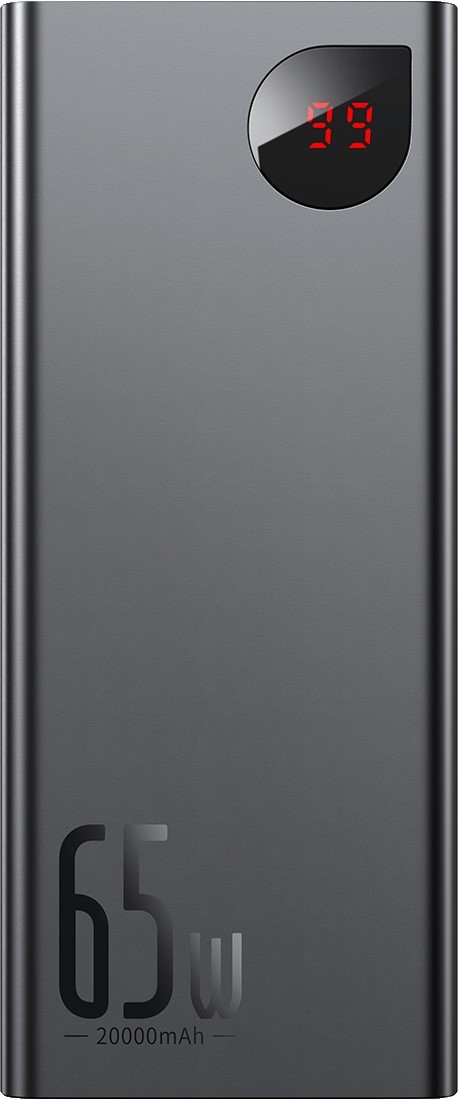 Baseus Power Bank Adaman Metal 20000mAh PD QC 3.0 65W 2 x USB + USB-C + micro USB czarny