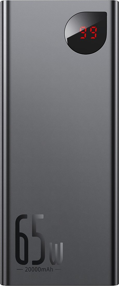 Baseus Power Bank Adaman Metal 20000mAh PD QC 3.0 65W 2 x USB + USB-C + micro USB czarny