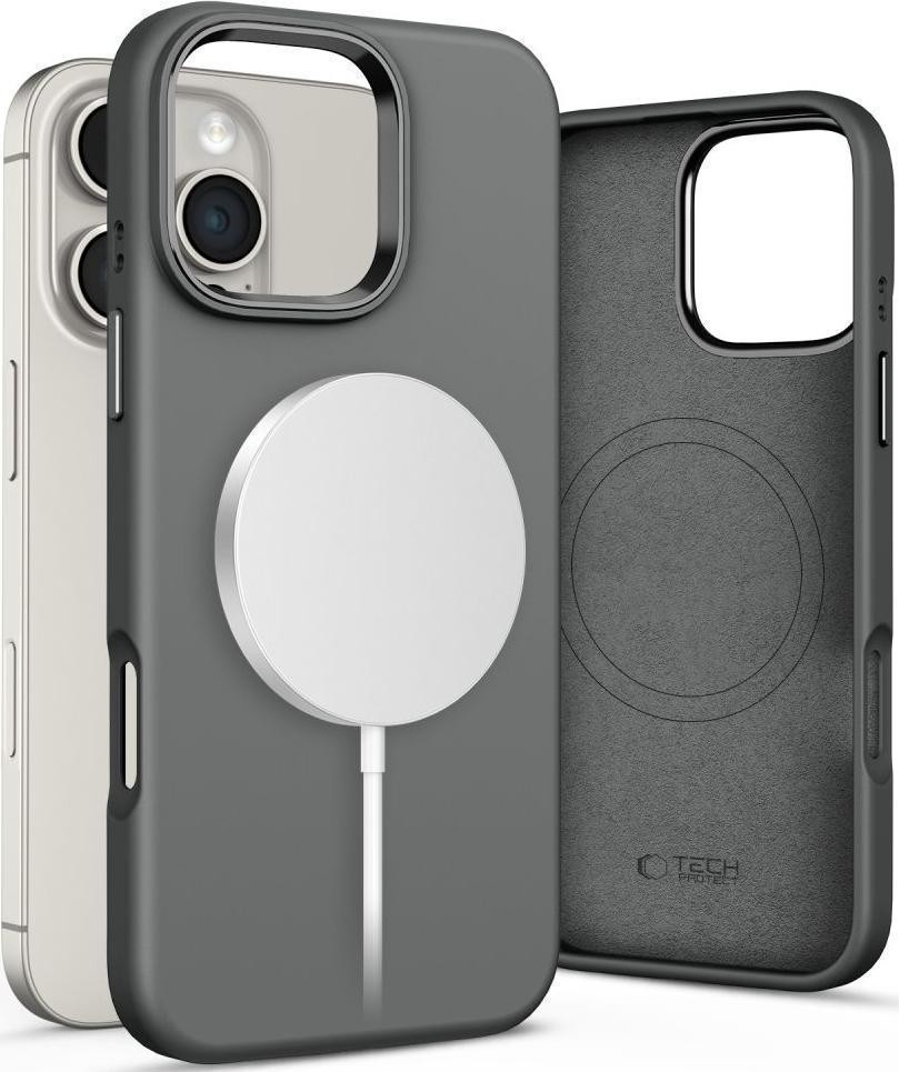 Etui typu plecki Tech-Protect Silicone Pure MagSafe iPhone 16 Pro Max szary