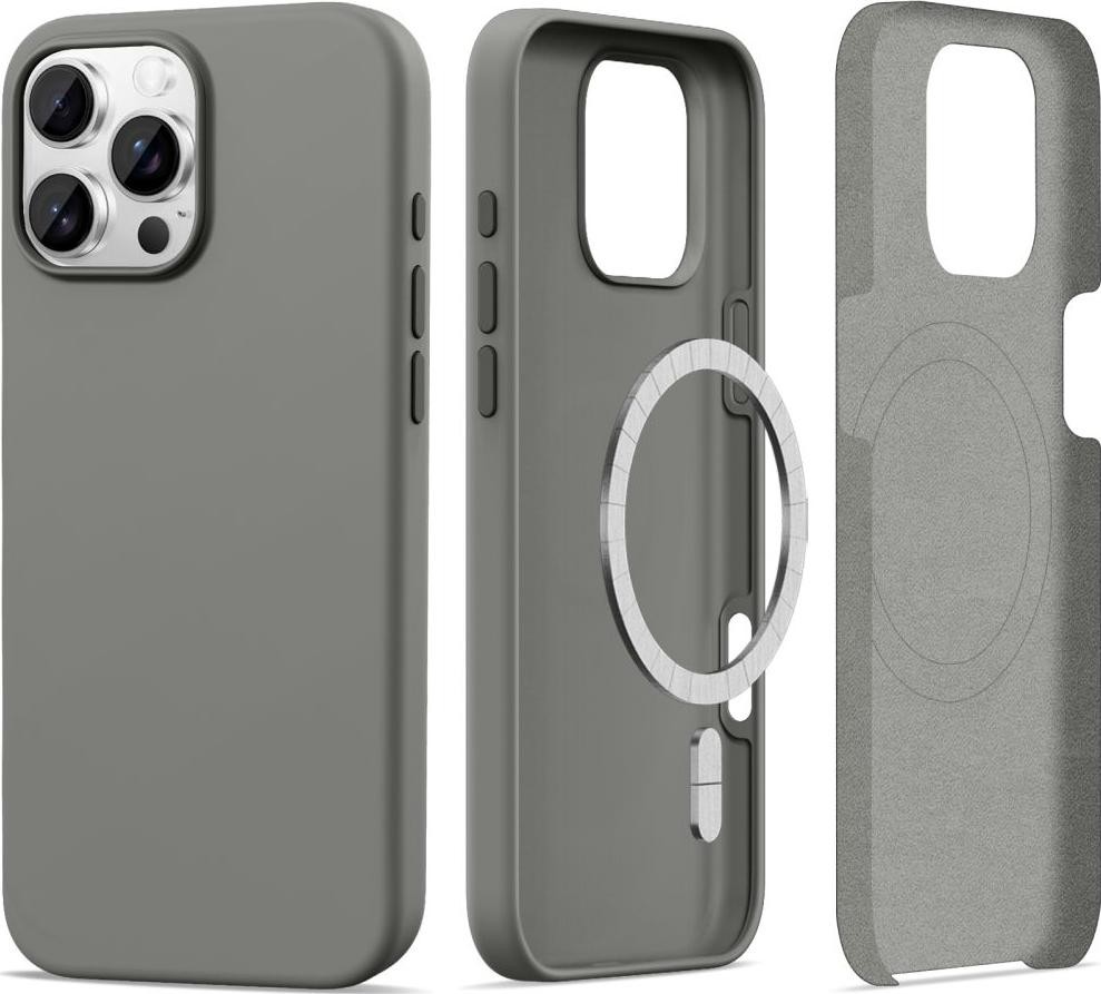 Etui typu plecki Tech-Protect Silicone Magsafe do iPhone 16 Pro Max szary