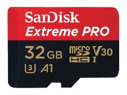 SanDisk microSDHC Extreme Pro 32GB U3 V30 UHS-I A1 100/90 MB/s