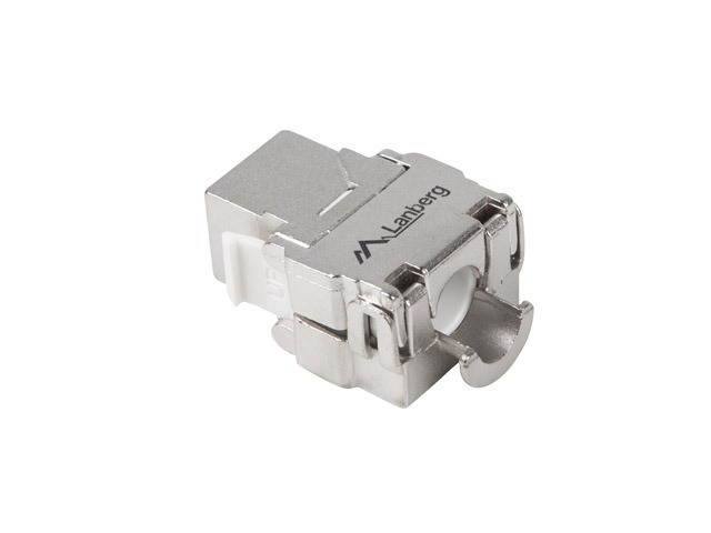 Lanberg moduł Keystone gniazdo beznarzędziowy RJ45 - LSA kat.6A FTP 180°