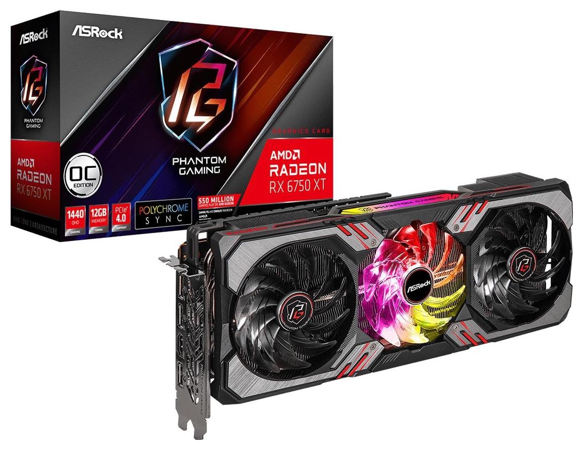 ASRock Radeon RX 6750 XT Phantom Gaming D OC 12GB GDDR6