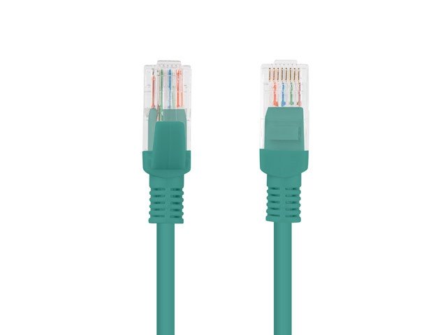 Patchcord kat.6 UTP 1m zielony Fluke Passed Lanberg