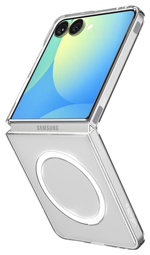 Etui typu plecki Spigen Airskin Mag Magsafe Galaxy Z Flip 7 crystal clear/white