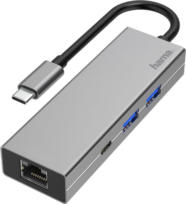 Hama Hub Multiport USB-C 2xUSB-A 3.2/ 1xUSB-C/ 1xLAN
