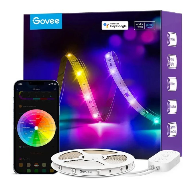 Govee H618A Basic LED Strip Light 5m | Taśma LED | Wi-Fi, Bluetooth, RGBIC