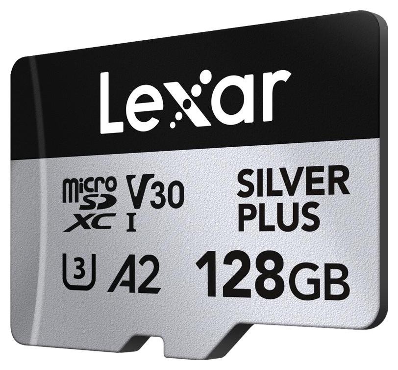 Lexar 128GB microSDXC Professional SILVER Plus UHS-I A2 V30 U3 4K