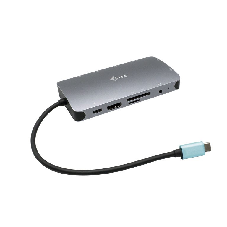 i-tec USB-C Metal Nano Docking Station HDMI VGA LAN Audio Czytnik kart Power Delivery 100 W