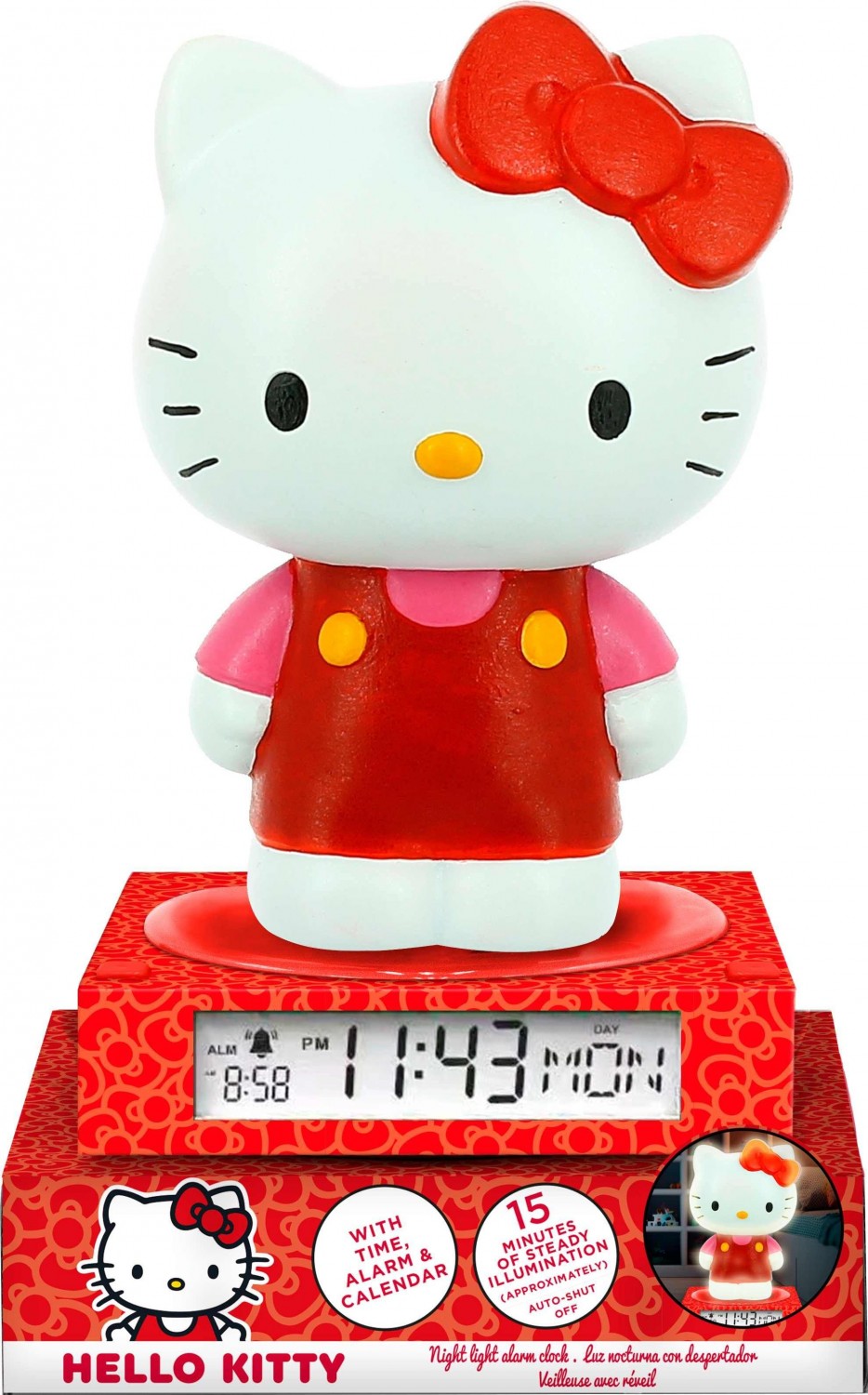 Lampka Hello Kitty 3D 25cm HK50198 czerwony
