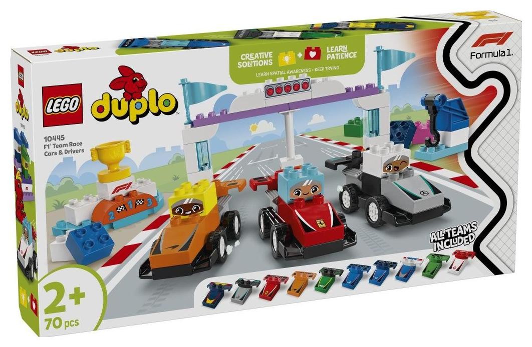 Klocki konstrukcyjne LEGO Duplo Town 10445 Bolidy i kierowcy F1
