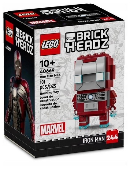 Klocki konstrukcyjne LEGO BrickHeadz 40669 Figurka Iron Man MK5