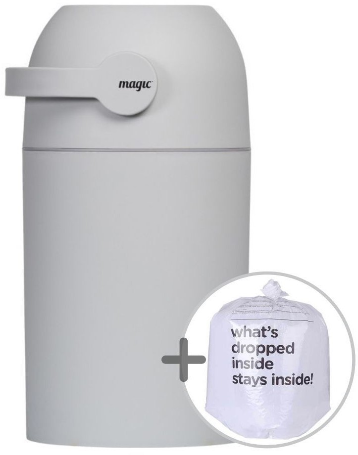 Kosz na pieluszki Magic Majestic + Worki szary