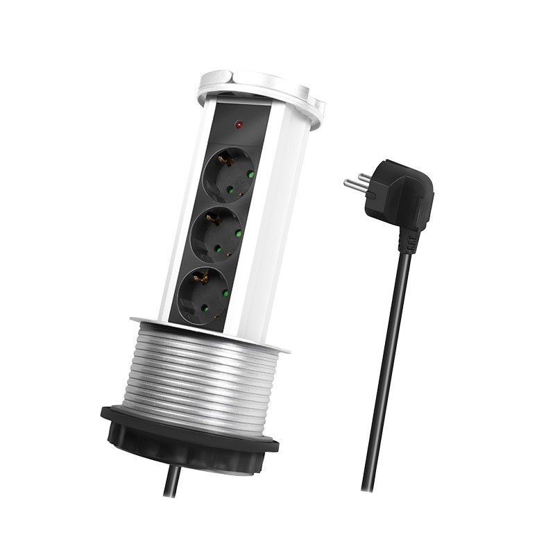 LogiLink 3 gniazda 1.8m czarno-srebrna