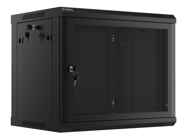 Wisząca Lanberg szafa rack wisząca 19'' 9U 600X450 czarna drzwi perforowane