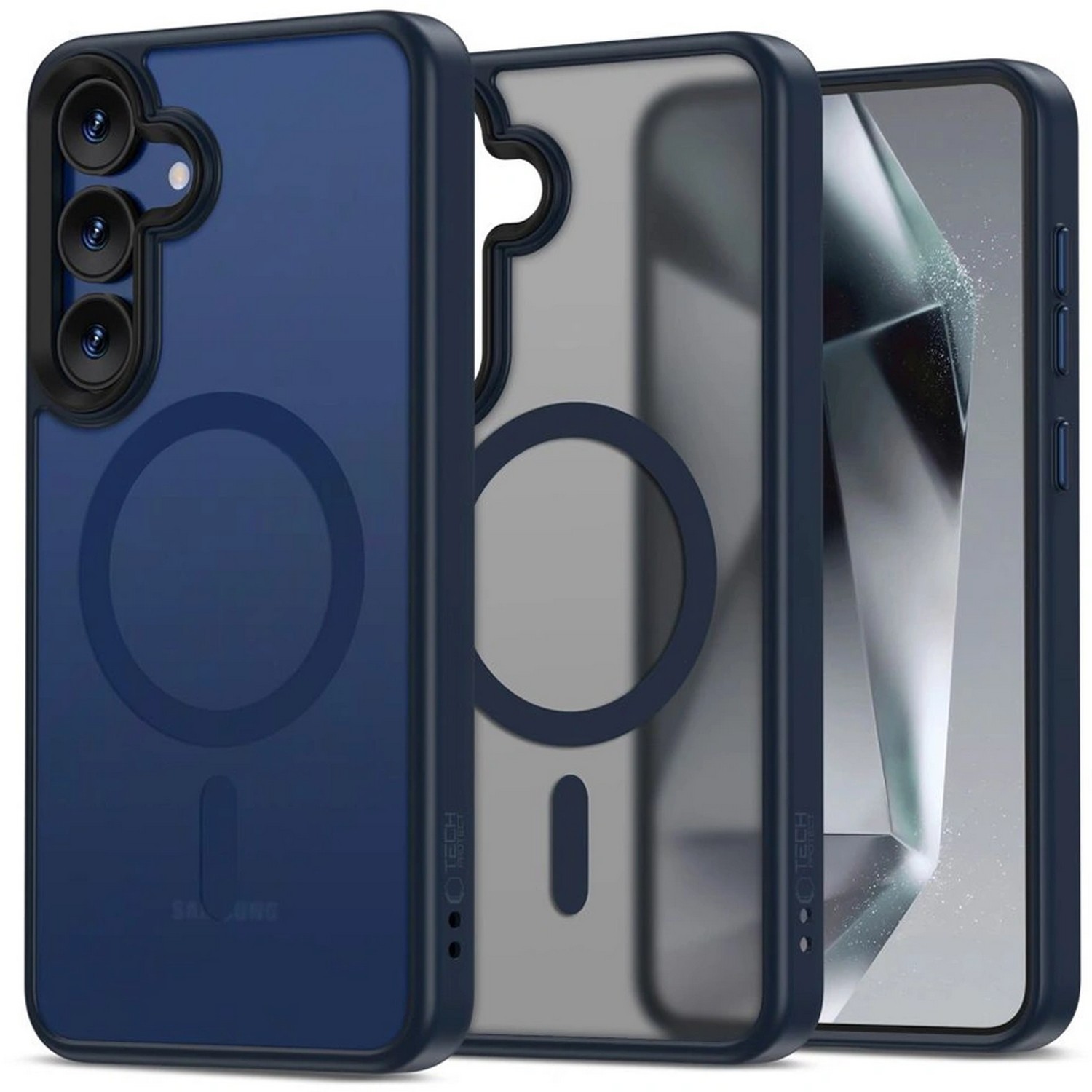 Etui typu plecki Tech-Protect Magmat Magsafe Galaxy S25 granatowy