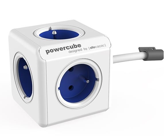 PowerCube Extended 5 gniazd 1.5m niebieski