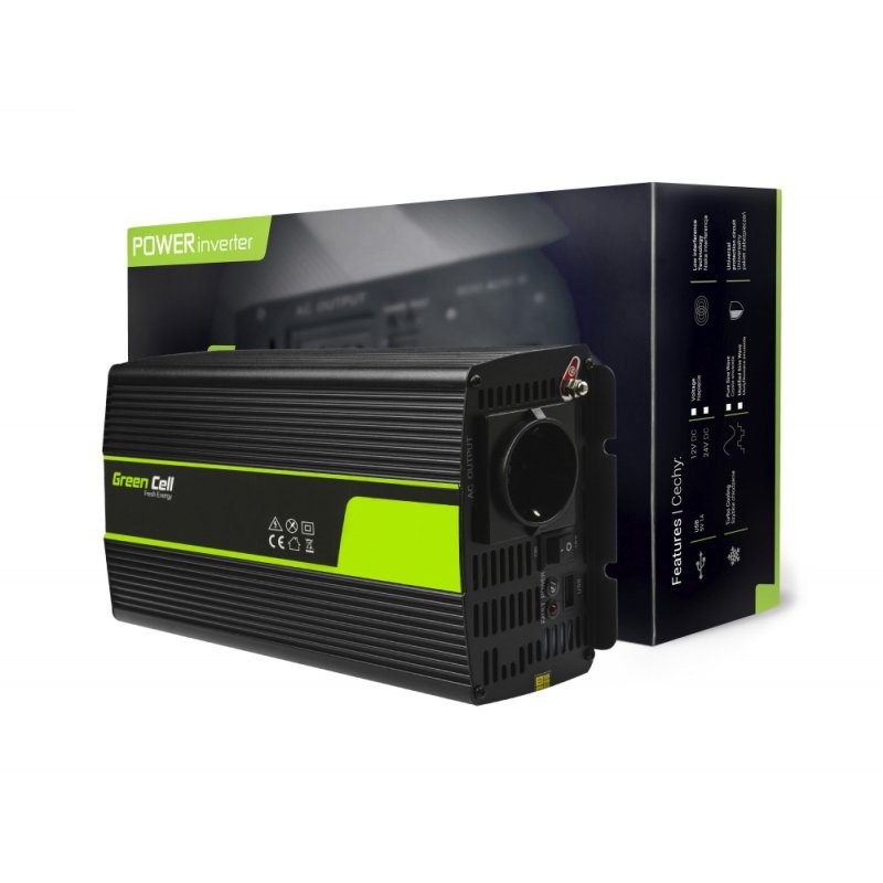 Green Cell 12V na 230V Czysta sinusoida 1500W
