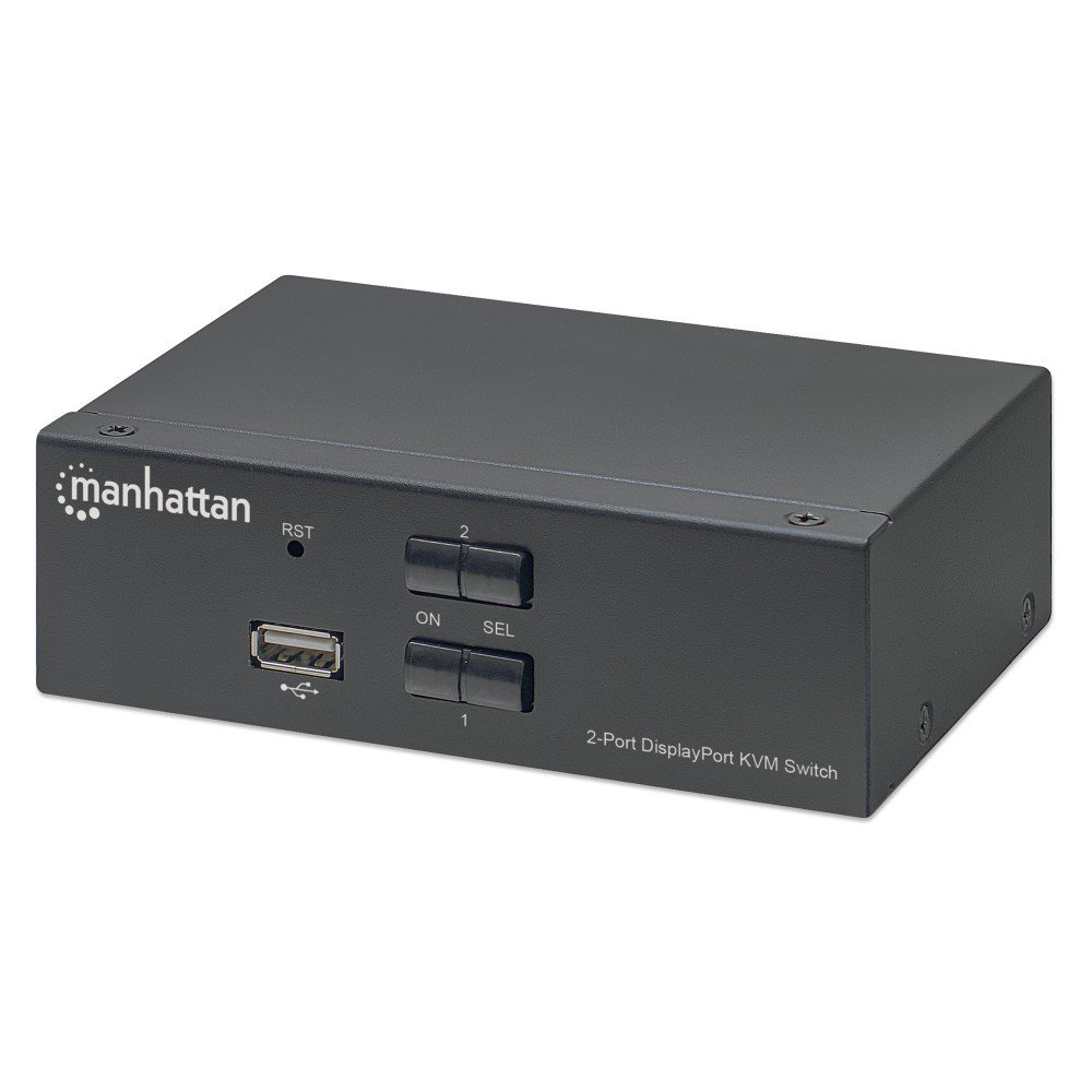 Manhattan 153546 Przełącznik KVM DisplayPort/USB 2x1 4K 60Hz