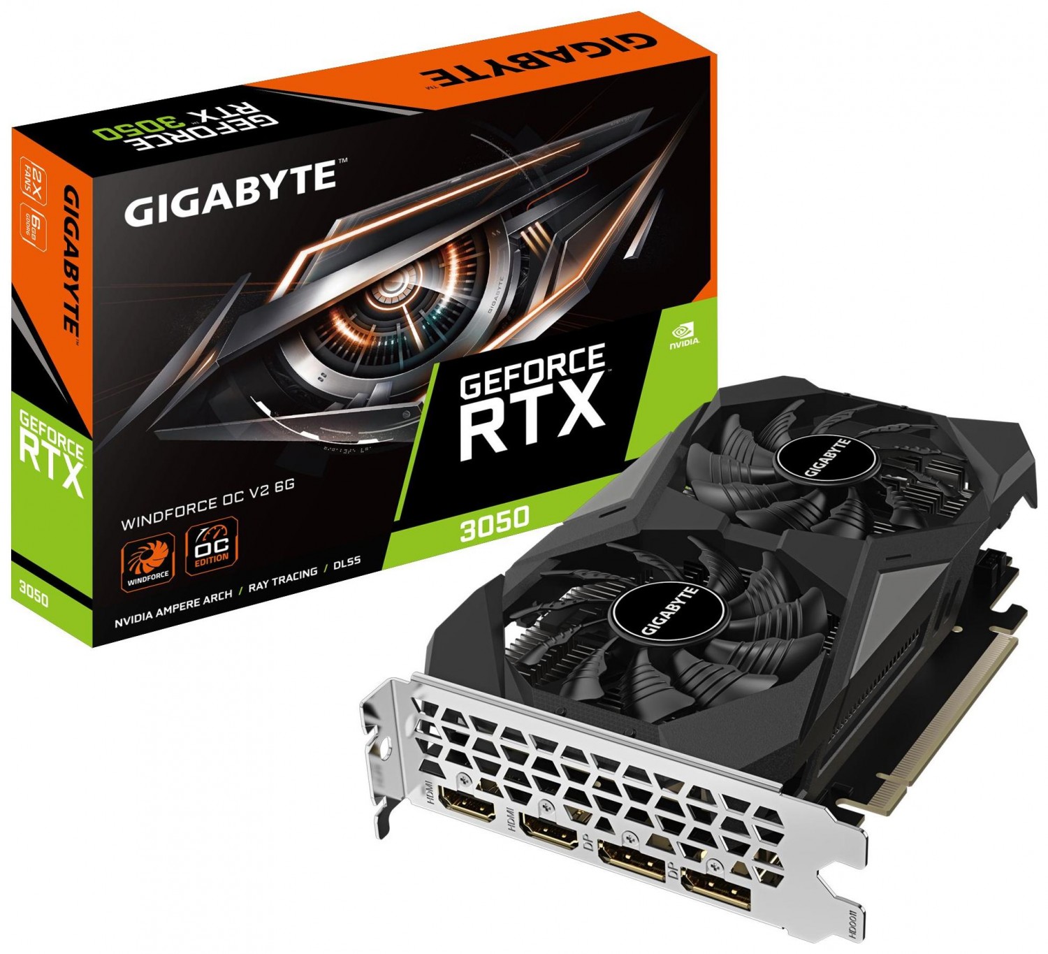Gigabyte GeForce RTX 3050 WindForce 6GB OC V2