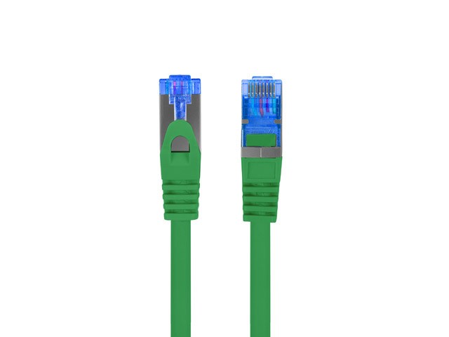 Patchcord kat.6A S/FTP LSZH CCA 3m zielony Fluke Passed Lanberg