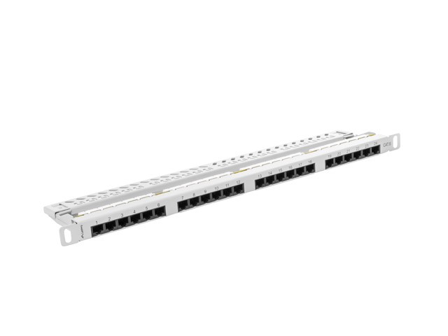 Patch panel Lanberg Patch Panel 24 port 0.5U 19'' kat.6 UTP szary