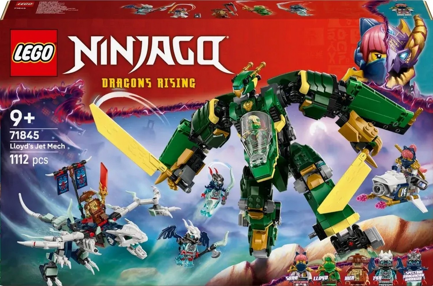 Klocki konstrukcyjne LEGO Ninjago 71845 Odrzutowy Mech Lloyda