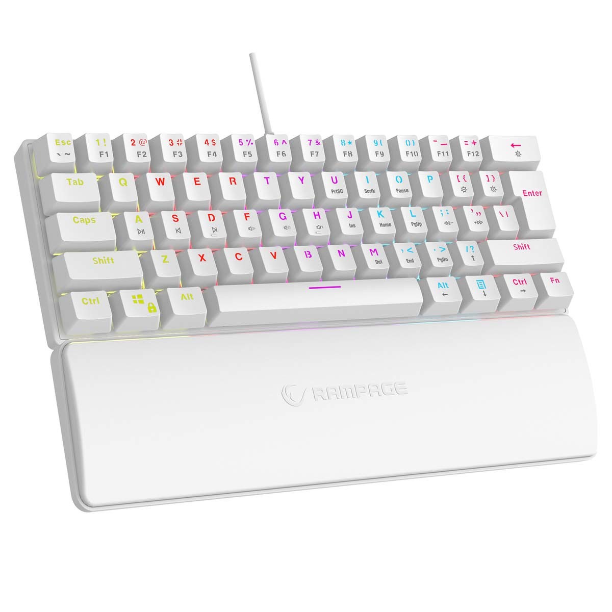 Rampage PLOWERK60 Blue Switch Biała