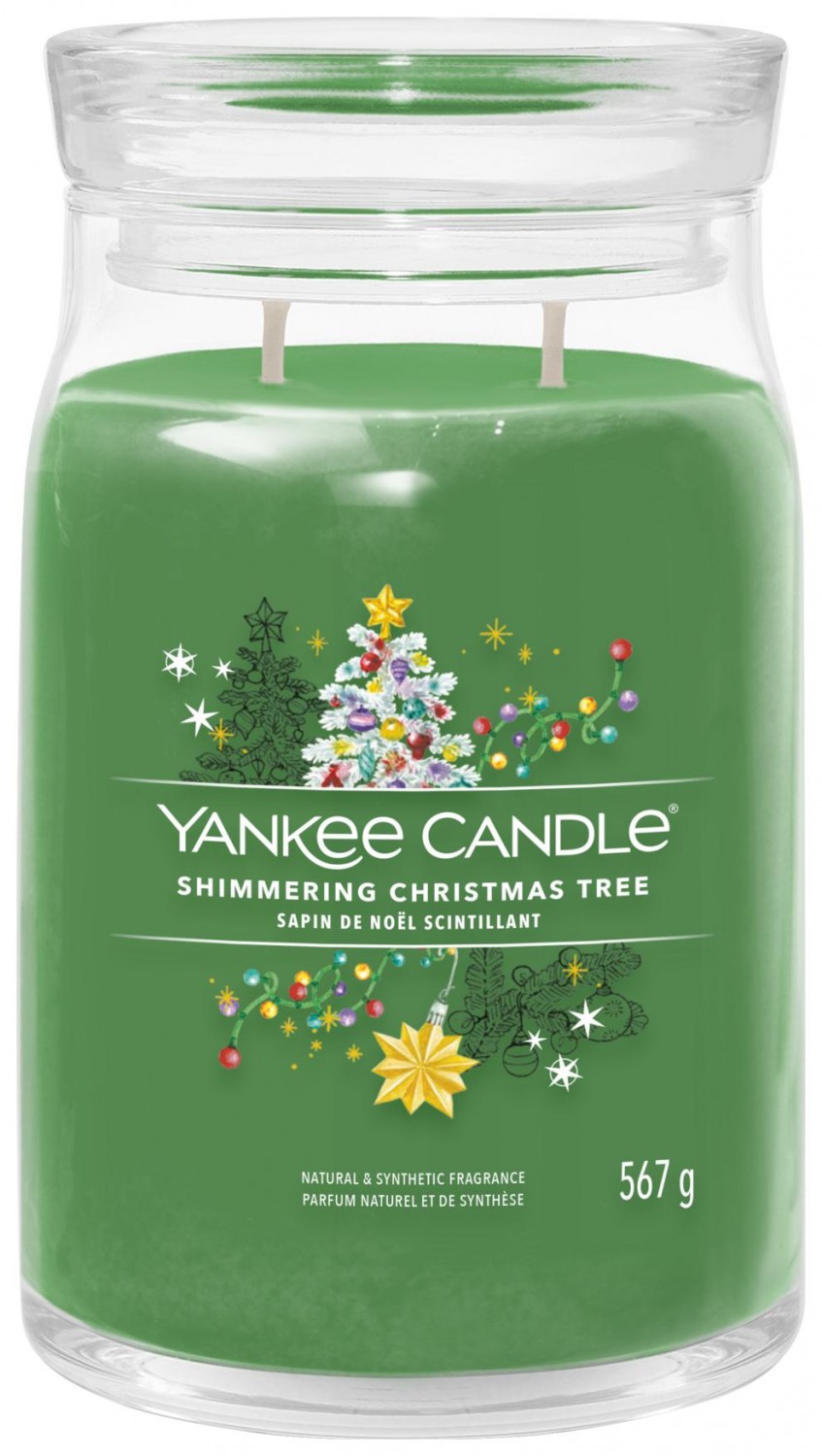 Świeczka duża Yankee Candle Signature Shimmering Christmas Tree Świeca Duża 567g