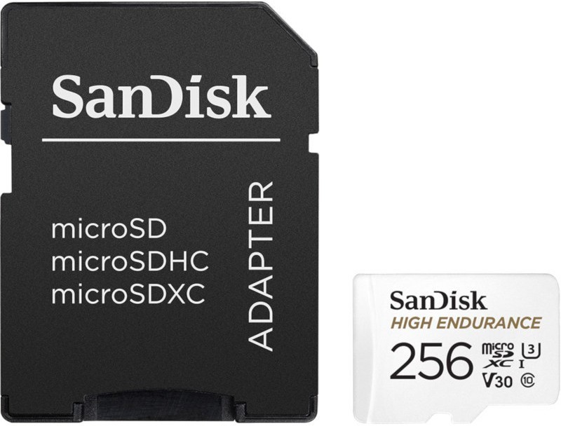 SanDisk High Endurance microSDXC 256GB V30 + Adapter