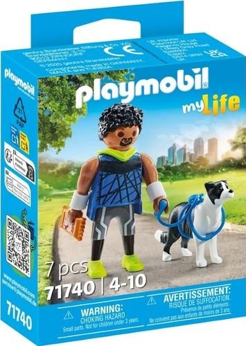 Klocki konstrukcyjne Playmobil My Life 71740 Biegacz z border collie