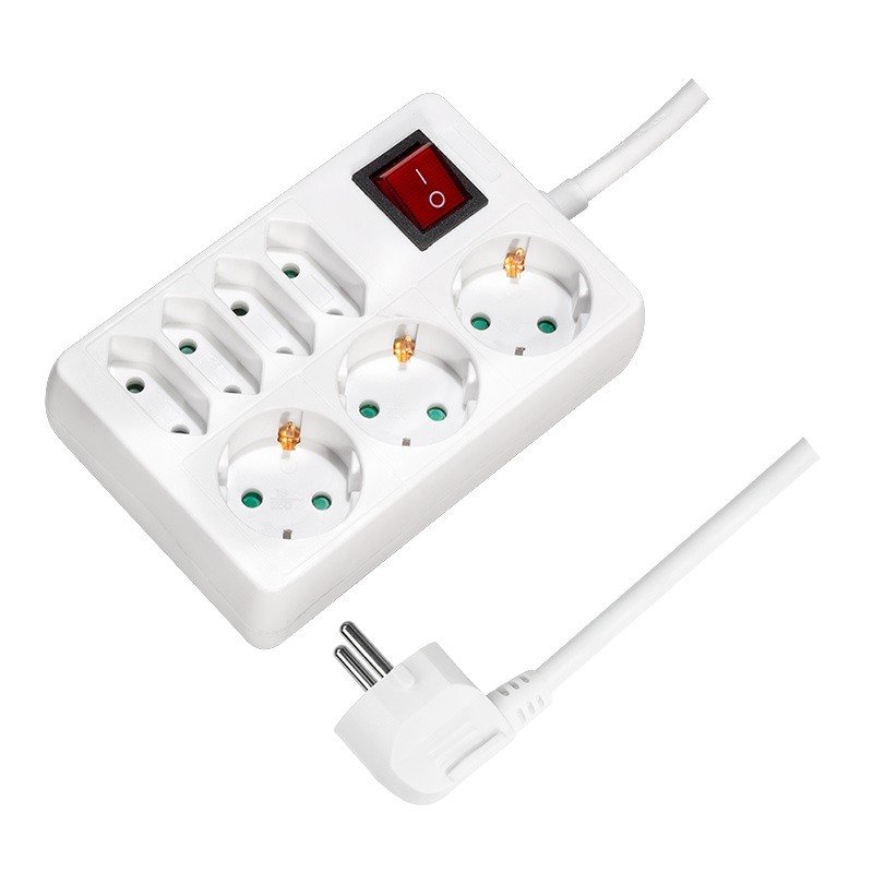 LogiLink 7 gniazd 5.0m biała