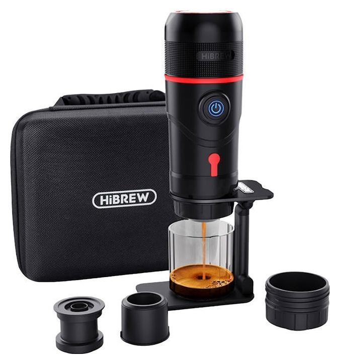 Ciśnieniowy na kapsułki HiBREW H4-premium 3w1 Przenośny czarny