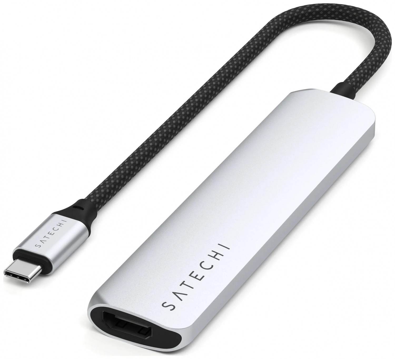 Satechi 6-w-1 USB-C Slim Multiport USB-C (USB-C, 2x USB-A, 4K HDMI, czytnik kart micro/SD) (srebrny)