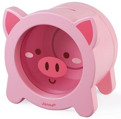 Janod Świnka Drewniana Skarbonka