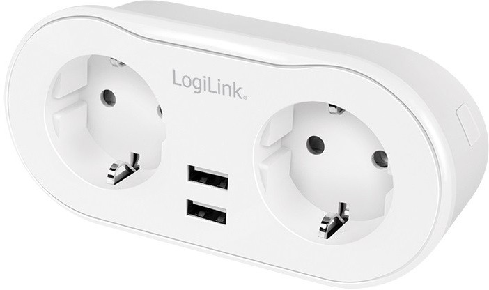 LogiLink 2 gniazda Wi-Fi smart białe