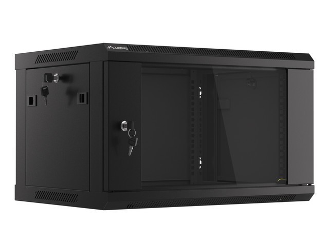 Wisząca Lanberg szafa rack wisząca 19'' 6U 600X450 czarna V2