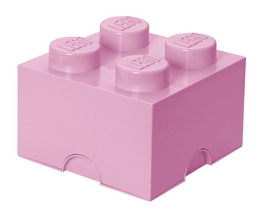 Pudełko na klocki Lego Storage Brick 4 jasnoróżowy