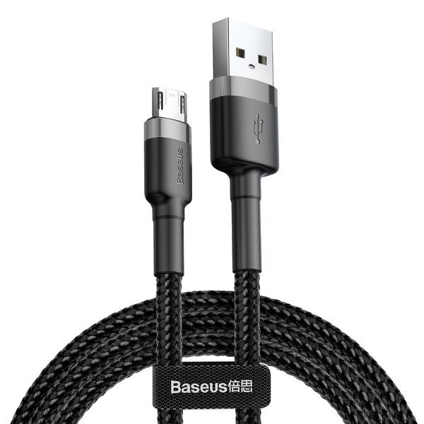 Baseus Cafule USB do microUSB 2.4A 1m (szaro-czarny)