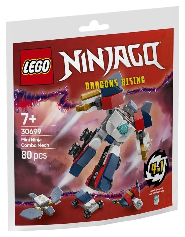Klocki konstrukcyjne LEGO Ninjago 30699 Wielofunkcyjny minimech ninja