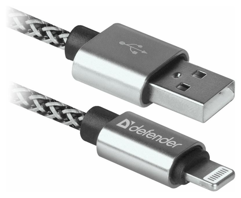 Defender USB-LIGHTNING 1,0m 2.1A Biały