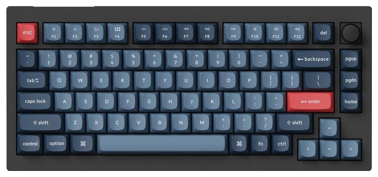 Keychron V1 MAX 75% Brown Switch Black