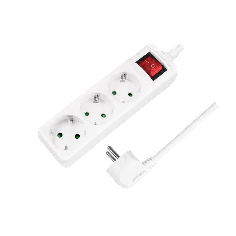 LogiLink 3 gniazda 1.4m biała | wyłącznik