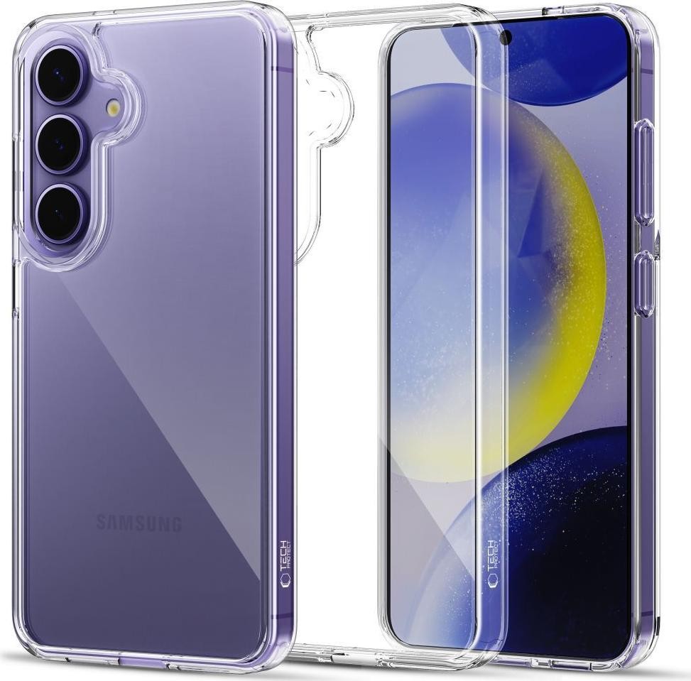 Etui typu plecki Tech-Protect Flexair Hybrid do Galaxy S25 przezroczysty