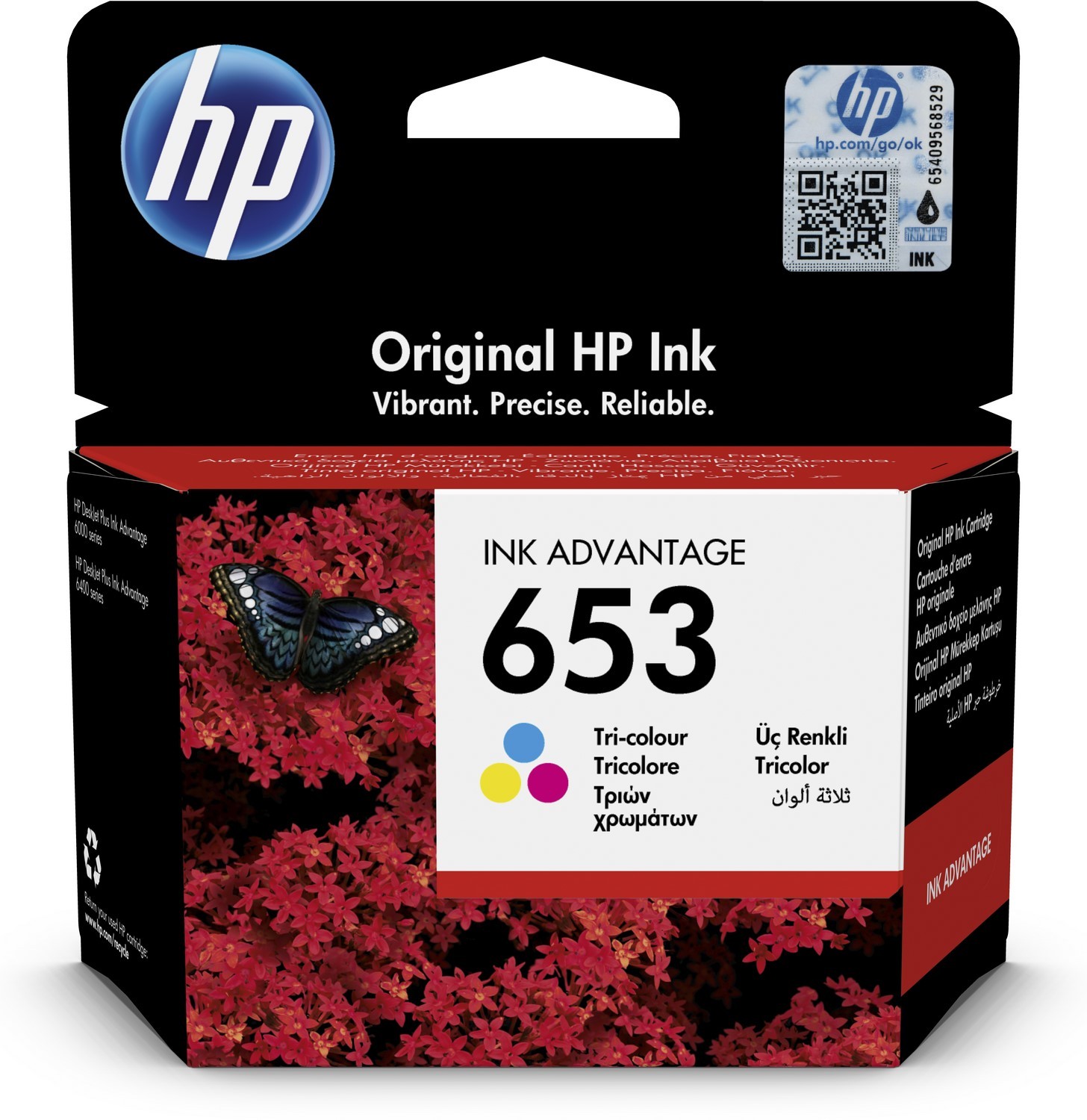 Oryginał HP 653 kolor 3YM74AE