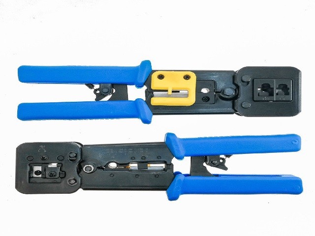 Lanberg zaciskarka wtyków przelotowych RJ45, RJ12, RJ11