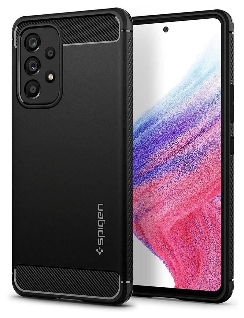 Etui typu plecki Spigen Rugged Armor Samsung Galaxy A53 5G Czarny