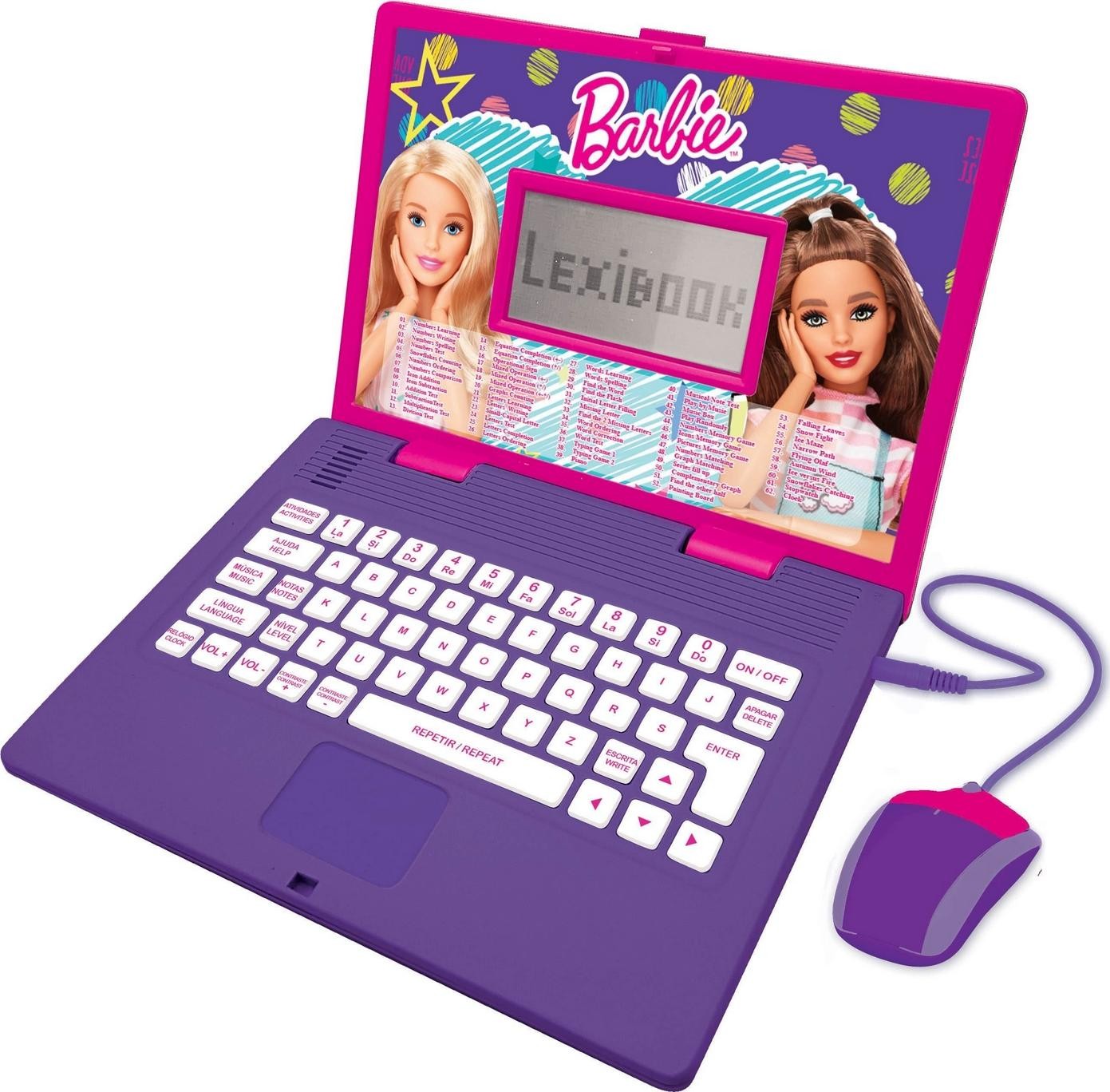 Komputery i telefony,zabawka edukacyjna,zabawka interaktywna Lexibook Barbie Laptop Edukacyjny Dwujęzyczny